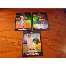 2007 Topps Chrome Rookie Cards, 3-Cards, Refractors, #'s 152/285/306