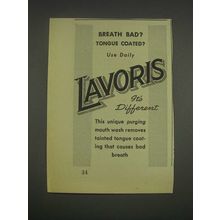 1933 Lavoris Mouth Wash Ad - Breath Bad?