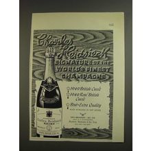 1955 Charles Heidsieck Champagne Ad - World's Finest