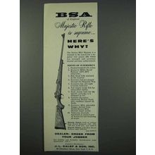 1961 BSA Majestic Rifle Ad - Is Supreme