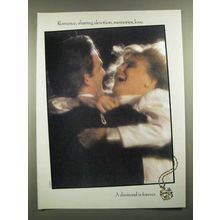 1988 De Beers Diamonds Ad - Romance, Sharing, Devotion, Memories