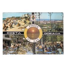 PINEDA DE MAR, COSTA DORADA, SPAIN used postcard c. 1983 #