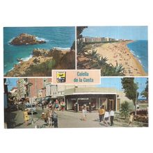 multiview, CALELLA DE LA COSTA, SPAIN used vintage postcard =