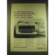 1966 Royal Ultronic Typewriter Ad - At $199.50 has to be a special typewriter