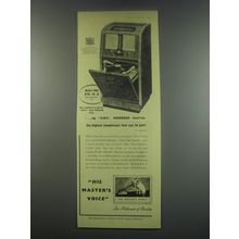 1949 HMV Radiogram model 1608 Ad - Highest Compliment