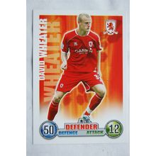 2007/08 Topps Match Attax Trading Card - David Wheater, Middlesbrough FC