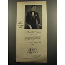 1952 Witty Brothers Classic Tuxedo Ad - Photo by Fabian Bachrach
