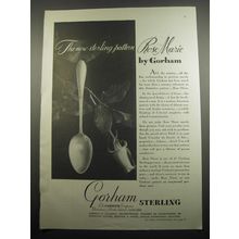 1933 Gorham Sterling Ad - The new sterling Rose Marie by Gorham
