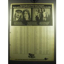 1974 The King Biscuit Flower Hour Advertisement - Seals and Crofts, Wishbone Ash