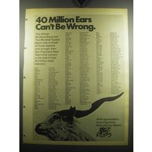 1974 Allman Brothers Band and The Marshall Tucker Band Ad - 40 Million Ears
