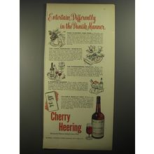 1956 Cherry Heering Liqueur Ad - Entertain differently in the Danish manner