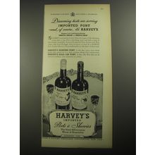 1956 Harvey's Ports & Sherries Ad - Discerning hosts are serving Imported Port