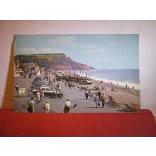 BEACH AND PROMENADE, SEATON, DEVON, used postcard 1965 pm =