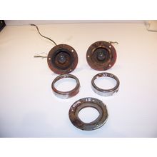 1951 WILLYS WAGON FRONT TURN SIGNAL HOUSINGS & BEZELS OEM YANKEE - 975