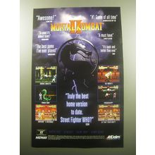 1994 Acclaim Mortal Kombat II Video Gamne Ad - Truly the best home version