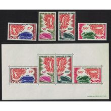 Congo Olympic Games Tokyo 4v+MS 1964 MNH SG#52-MS55a