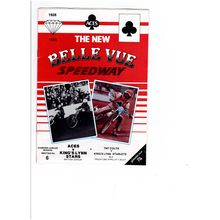 Belle Vue v Long Eaton 1988 speedway programme