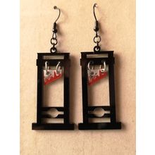 Guillotine And Bloody Blade Pendant Earrings Gothic/Horror/Halloween