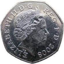 2008 Seated Britannia 50p circulated