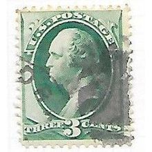 USA 1870 NATIONAL BANK NOTE 3c WASHINGTON PART CDS CANCEL