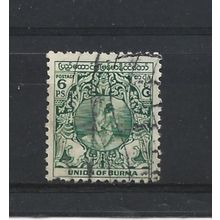 Burma.SG101 6p Dancer (Green).Fine Used.Jul25n