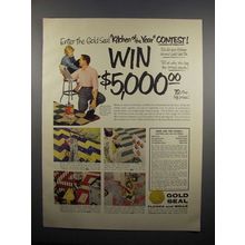 1954 Congoleum-Nairn Gold Seal Floors and Walls Ad