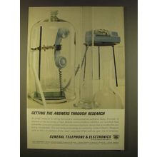 1963 GTE General Telephone & Electronics Ad - Getting the answers