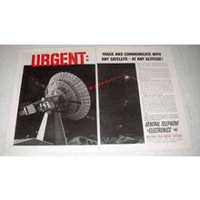 1963 GTE Communications Ad - Track With Any Satellite