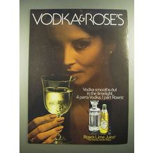 1980 Rose's Lime Juice Ad - Vodka & Rose's