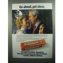 1984 Wrigley's Freedent Gum Ad - Go Ahead, Get Close