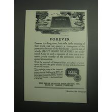 1937 Barre Granite Association Ad - Forever