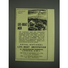 1949 Royal National Life-Boat Institution Ad - Life-Boat Men