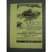 1949 Royal National Life-Boat Institution Ad - S.O.S Life-boat facts