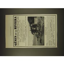 1938 Genes et la Riviera Ad - in French - Genes et la riviera