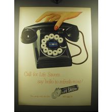 1949 Life Savers Pep O Mint Candy Ad - Call for Life Savers.. Say hello