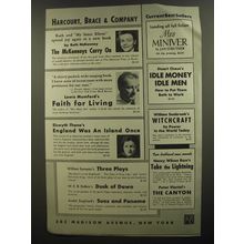 1940 Harcourt, Brace & Company Books Ad - The McKenneys Carry on, Faith for Livi