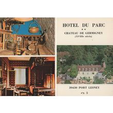 Hotel Du Parc Port Lesney French Tennis Swimming Pool Card Ephemera