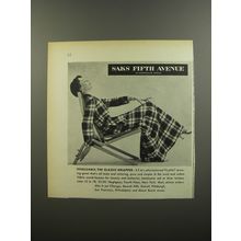 1953 Saks Fifth Avenue Viyella Dressing gown Ad - Invaluable, the Classic