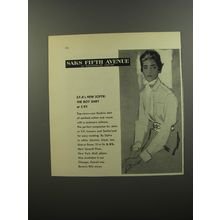 1953 Saks Fifth Avenue Boy Shirt Advertisement - S.F.A.'s new softie