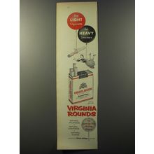 1953 Virginia Rounds Cigarettes Ad - The light cigarette for heavy smokers