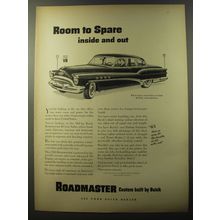 1953 Buick Roadmaster Car Ad - Room to spare inside and out