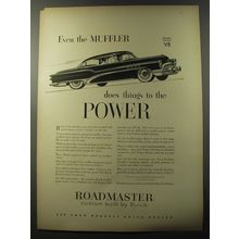 1953 Buick Roadmaster Car Ad - Even the muffler does things to the power