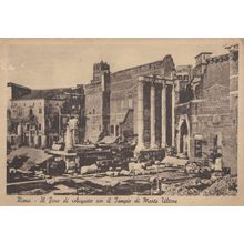Roma Tempio di Marte Ultore Antique Excavation Italian Postcard