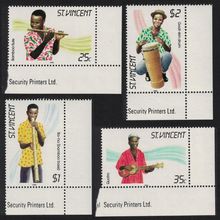St. Vincent Traditional Musical Instruments 4v Corners 1992 MNH SG#905-908