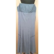 Monsoon Silk Viscose Dress Straps Lace Embroidery Size 10 UK