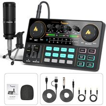 MAONO Podcast Equipment Bundle Audio Mixer All-In-One Podcast Production Studio
