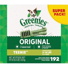 Greenies Original Teenie Natural Dental Care Dog Treats, 54 Oz. Pack (192 Treats