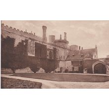 ED 388 THORNBURY CASTLE - THE COURTYARD . PRINTED POSTCARD