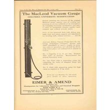 eimer and amend 1922 the macleod vacuum gauge vintage ad