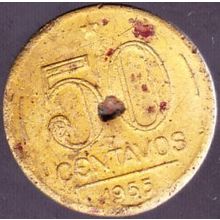 1955 Brazil 50 Centavos Coin